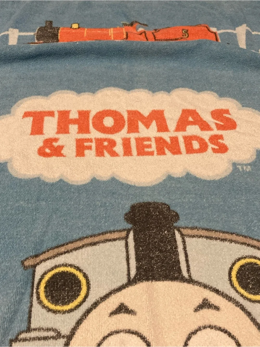 Y2K Thomas the Train & Friends Beach Towel 29” X 54” 100% Cotton Vintage Toddler